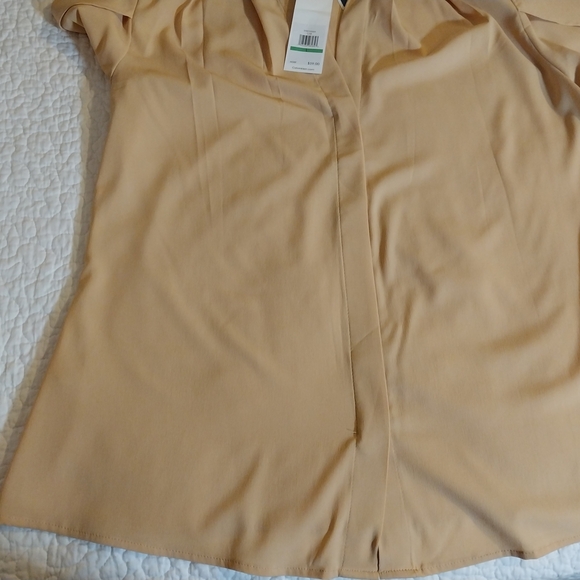 Kalvin Klein NWT Women's Blouse Large,beich . - Picture 4 of 6